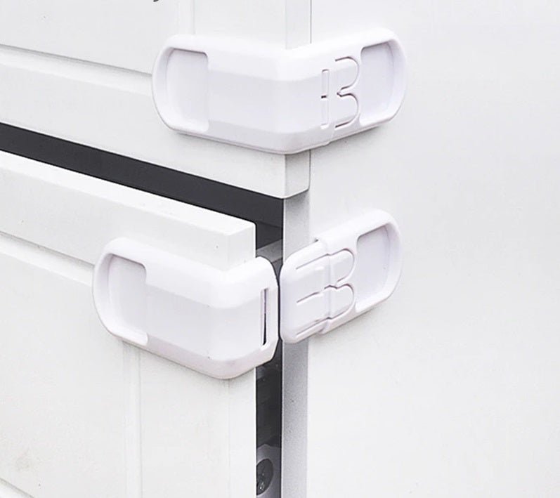 Child Safety Drawer Lock (Pack of 2) – Baby Proof Cabinet, Drawer & Appliance Lock - Saadiq.pk