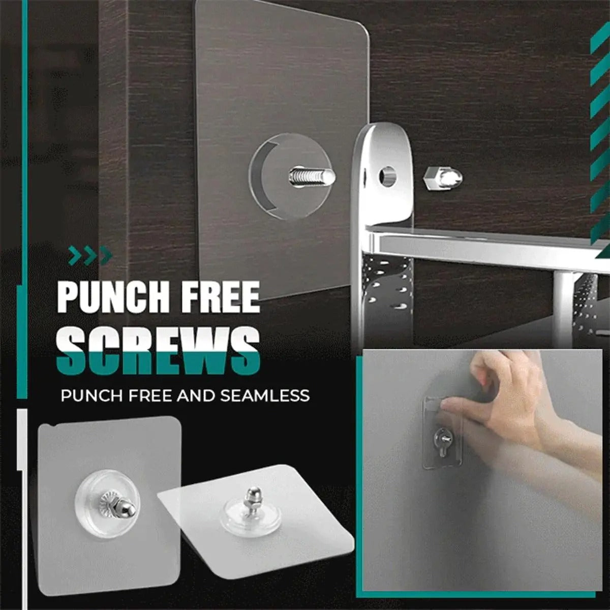 Pack Of 12 Photo Frame Hooks Invisible Stickers