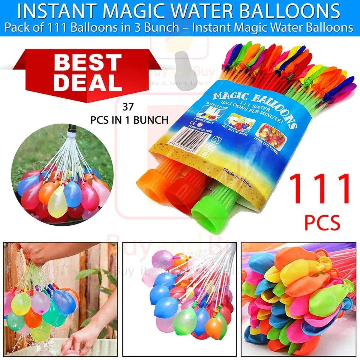 Fast-Fill Water Balloons – 37 Balloons in 20 Seconds