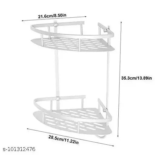 2 Layer Aluminium Bathroom Corner Rack