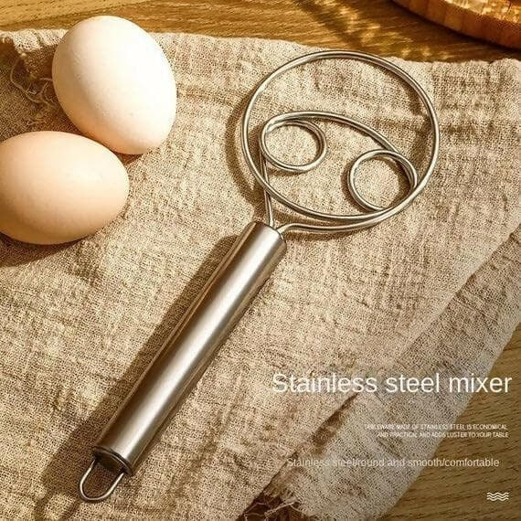 Stainless Steel Dutch Dough Whisk – Ergonomic Baking Tool