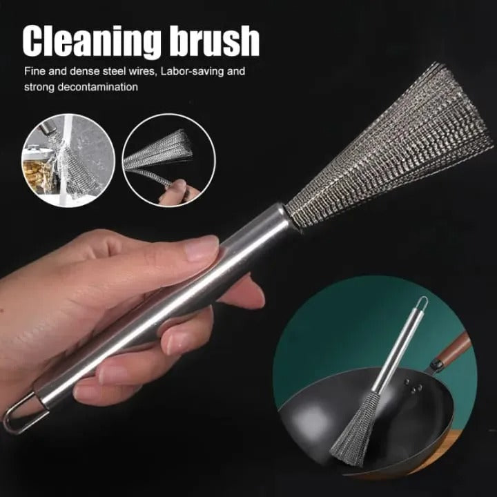 Long Handle Stainless Steel Cleaning Brush Kitchenware