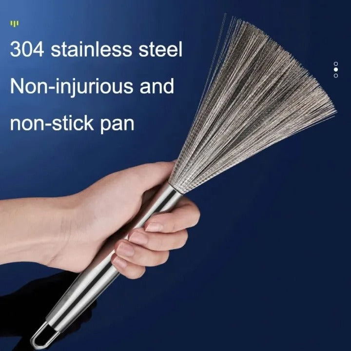Long Handle Stainless Steel Cleaning Brush for Kitchenware
