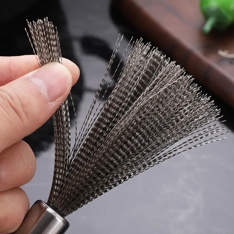 Long Handle Stainless Steel Cleaning Brush Kitchenware