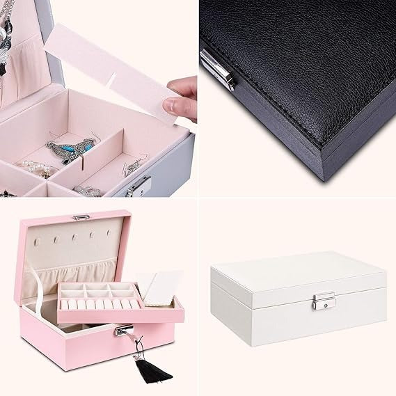 Double Layer Leather Jewellery Box