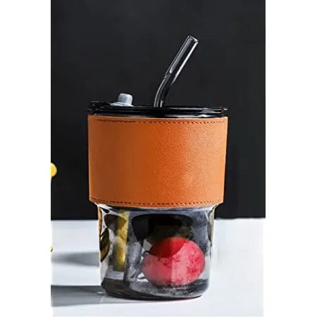 Glass Tumbler With Straws-450ML