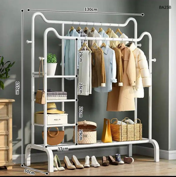 Shelf & Hang Clothing Organizer – Freestanding Wardrobe Rack