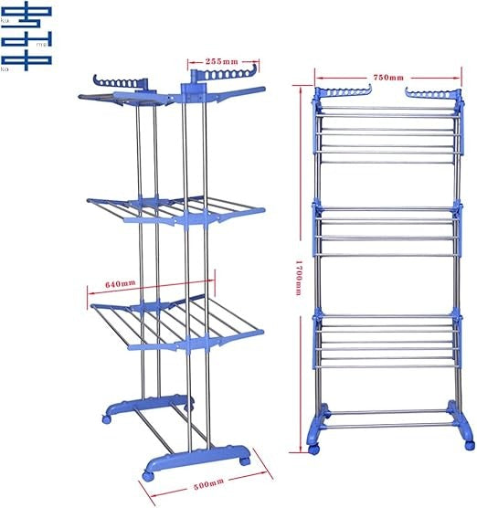 3 layer Clothes Hanger (Size (750-1260 X 640 X 1700) )