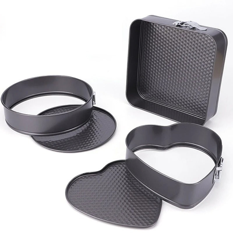 3piece Square Heart Round Shape Cake Pan Set