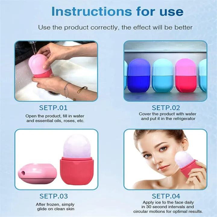 Silicone Face Ice Roller – Skin Refreshing Beauty Tool