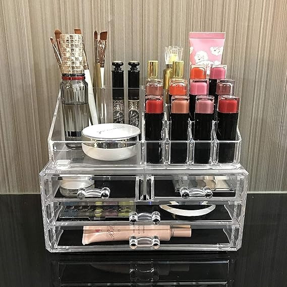 Acrylic Cosmetic Organizer With Drawer