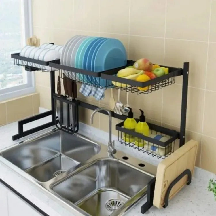 Dish Drainer Holder – Stainless Steel Kitchen Rack Organizer