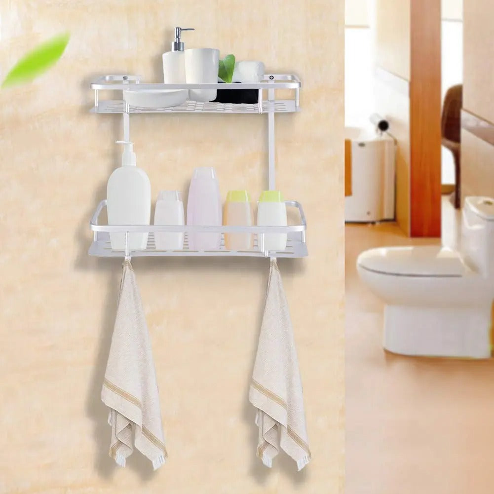 2 Layer Bathroom Corner Shower Shelf