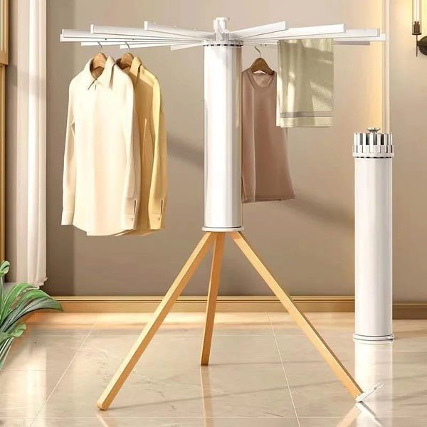 Foldable Wooden Clothes Drying Rack – Heavy Duty 16 - Bar - Saadiq.pk