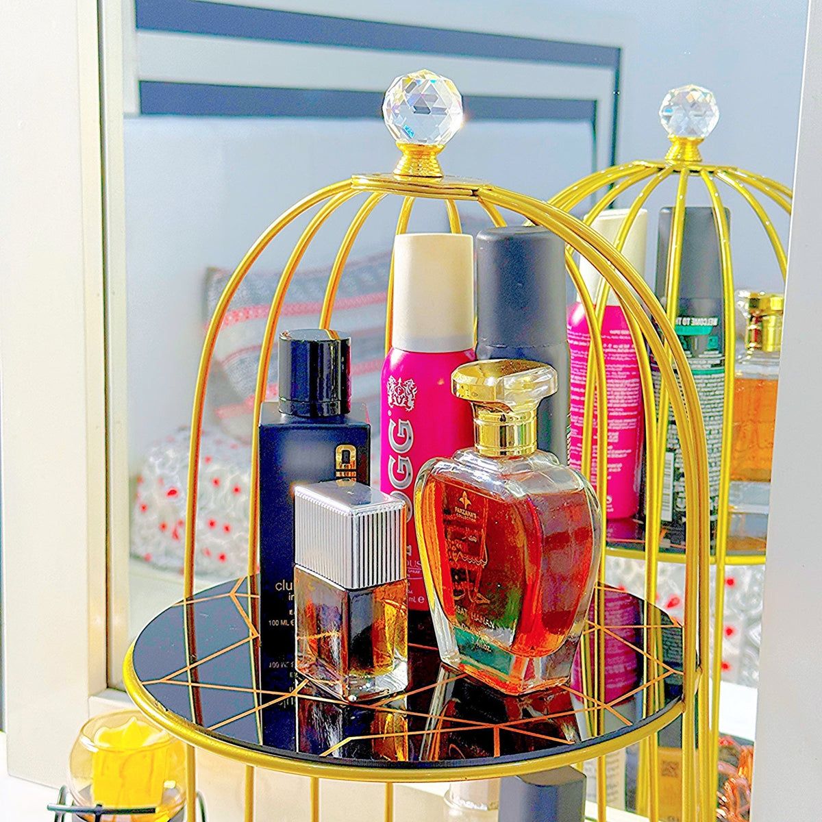 2-Tier Golden Vanity Organizer