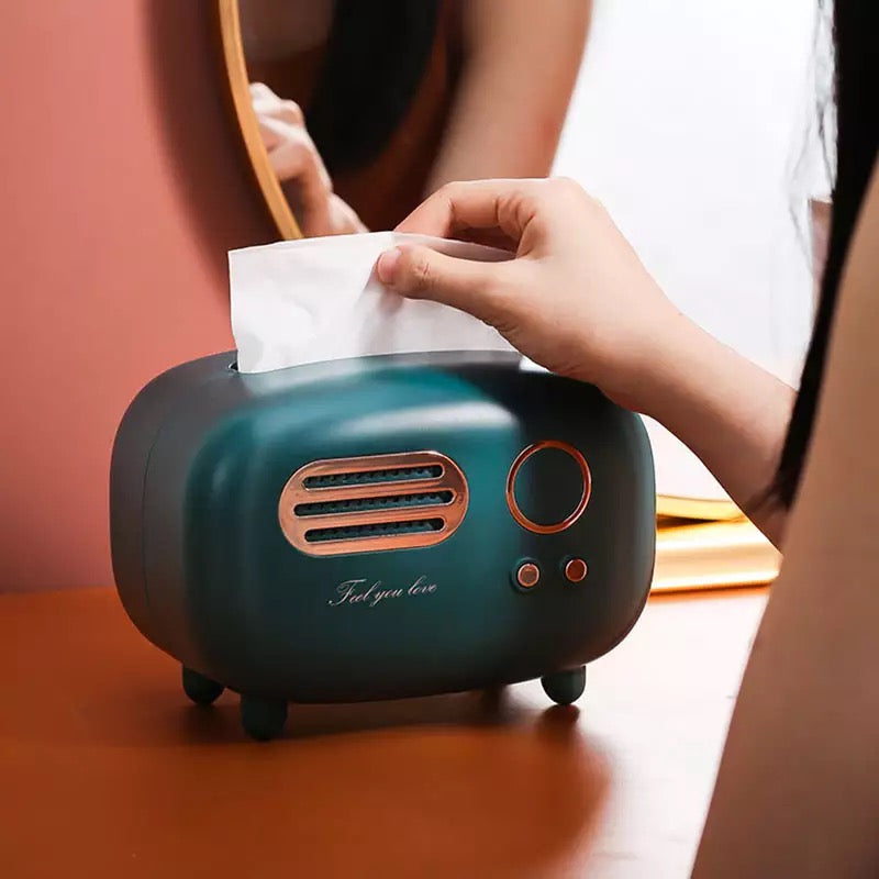 Vintage Radio Style Tissue Box