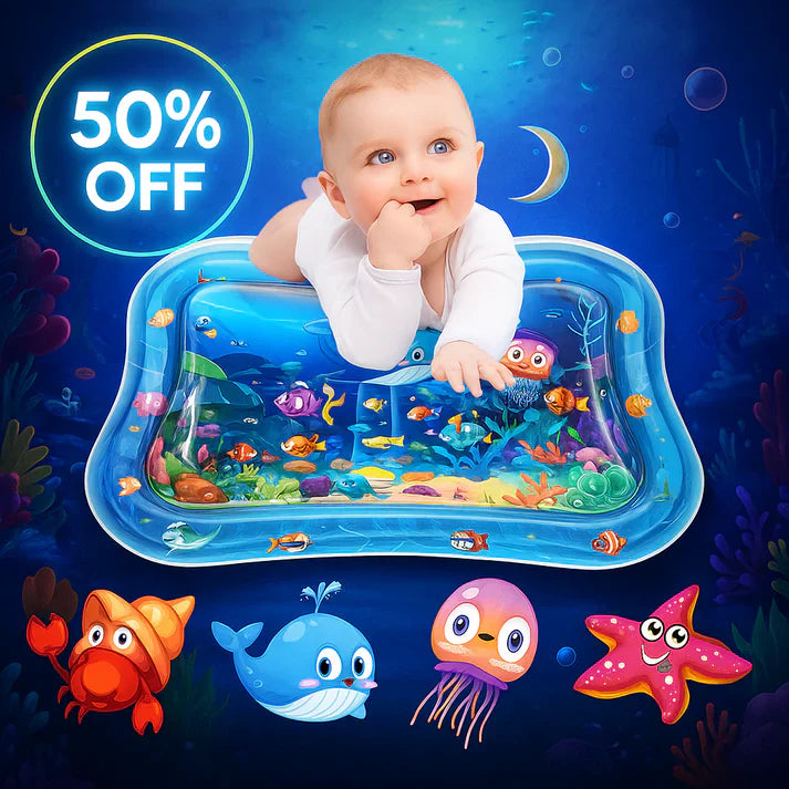 Infinno Inflatable Tummy Time Water Play Mat – Sensory Development Mat for Babies (3-24 Months)