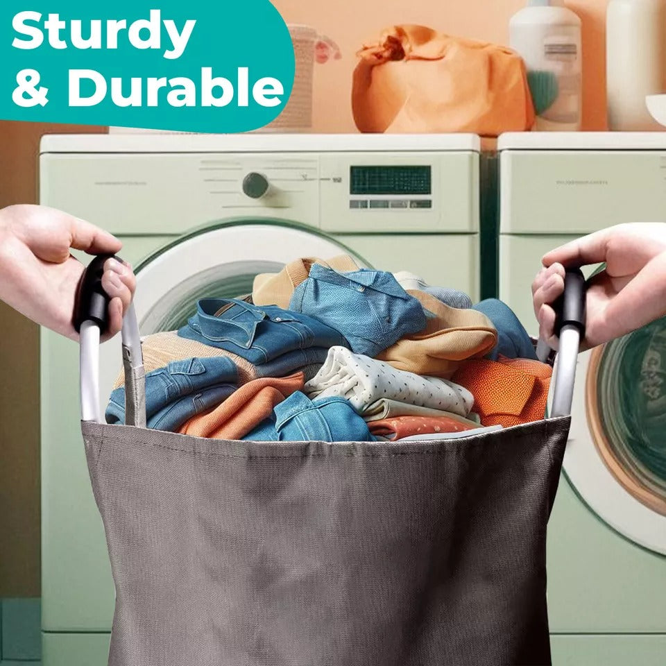 Portable Folding Laundry Basket – Heavy Quality Clothes Organizer