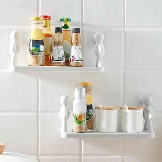 Wall Mounted Stick Man Storage Shelf – Creative Decorative Organizer - Saadiq.pk