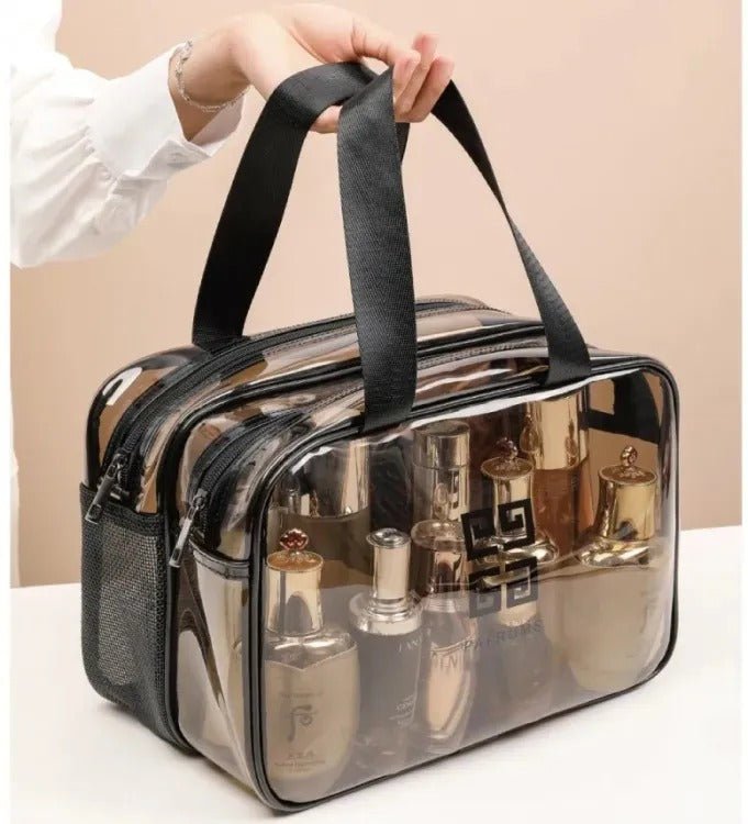 Women’s Transparent Waterproof Travel Wash Bag – Large Capacity Makeup & Toiletry Organizer - Saadiq.pk