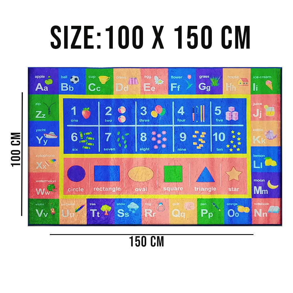 Kids Educational Rugs ABC Alphabet Numbers ( 100 X 150 Cm)