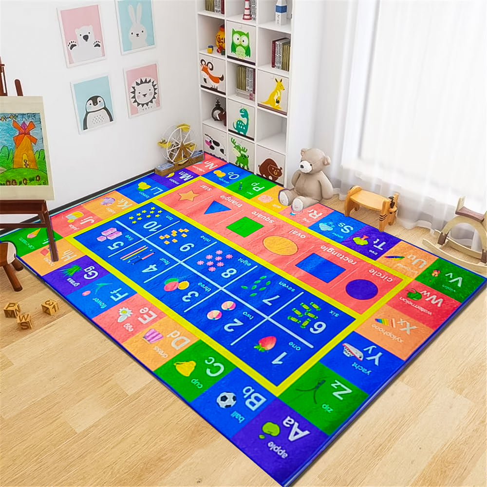 Kids Educational Rugs ABC Alphabet Numbers ( 100 X 150 Cm)