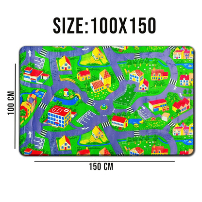 Large Foldable City Play Rug – Kids Imaginative Play Mat