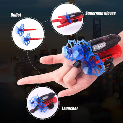 Spider Hero Wrist Shooter Toy with Superhero Glove & 2 Suction Cup Darts