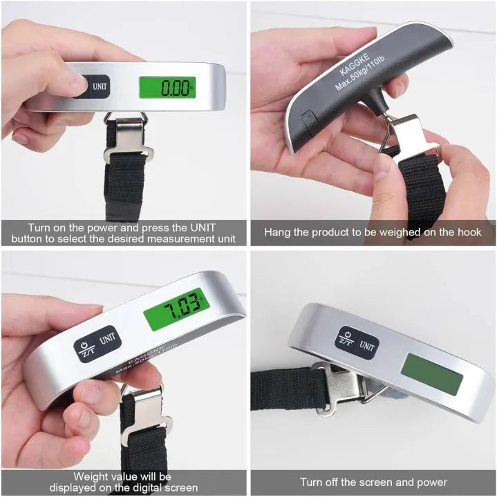 Portable Digital Luggage Scale 50KG with LCD Display