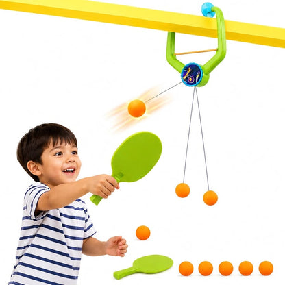 Hanging Table Tennis Game for Kids | Indoor Paddle Ball Training Toy
