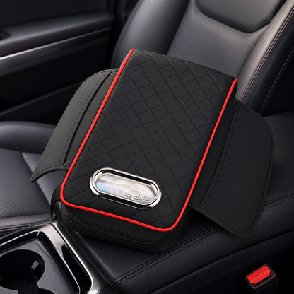 3-in-1 Car Armrest Pad with Tissue Box & Storage