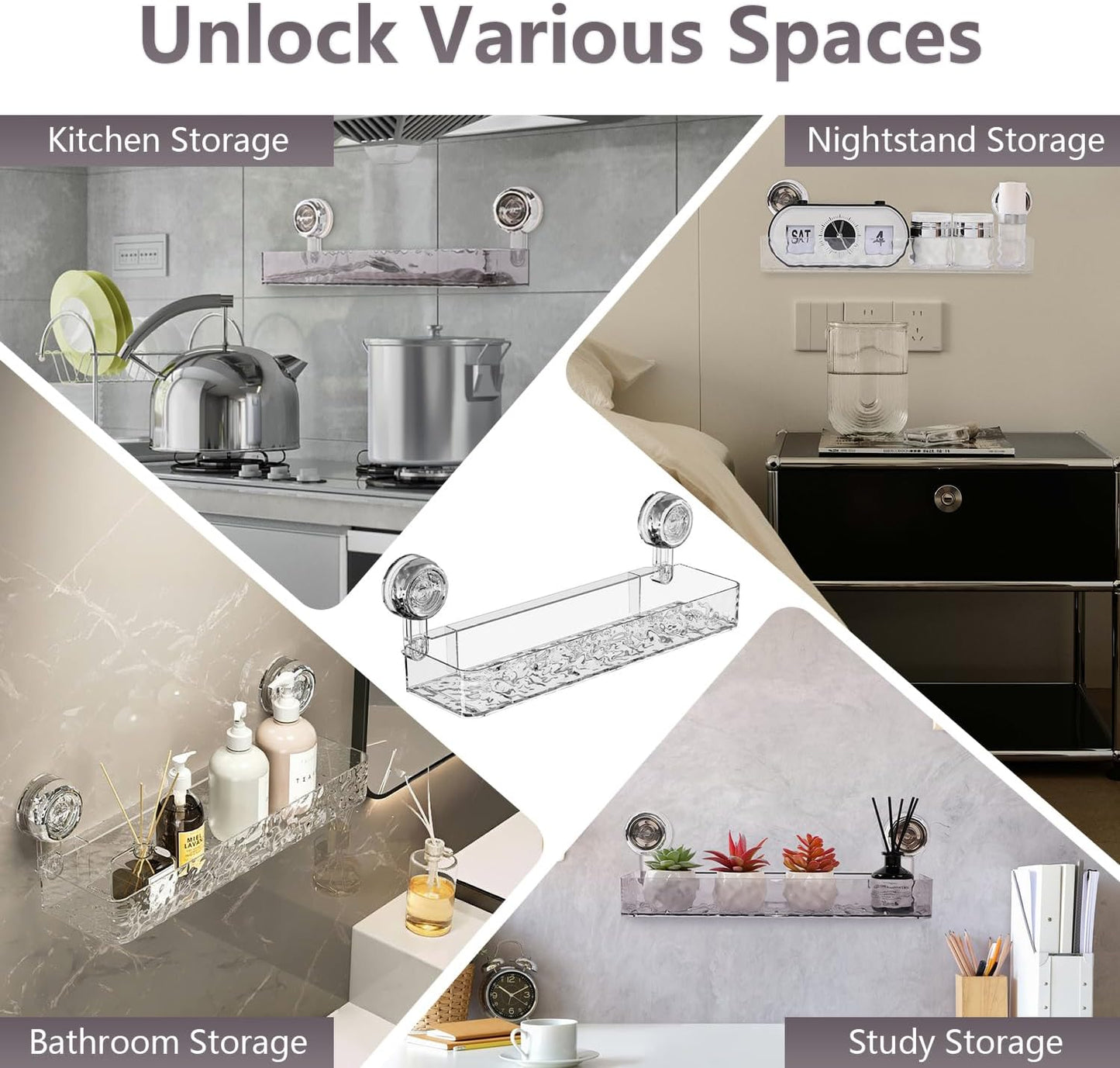 Drill-free bathroom shelf organizer - Saadiq.pk Pakistan