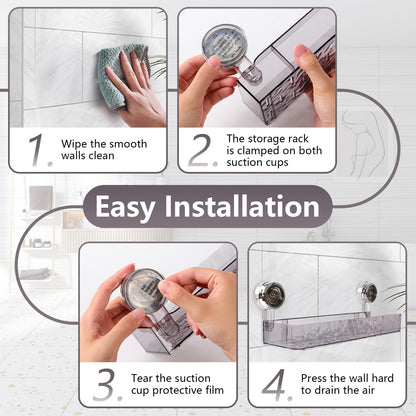 Clear wall mounted suction rack - Saadiq.pk