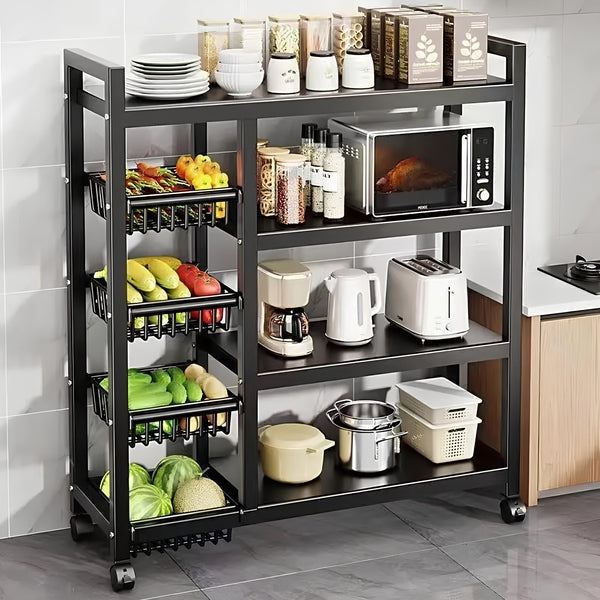 Multifunctional Storage Rack with Wheels