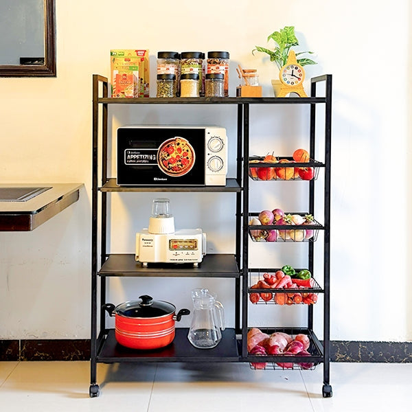 Multifunctional Storage Rack with Wheels