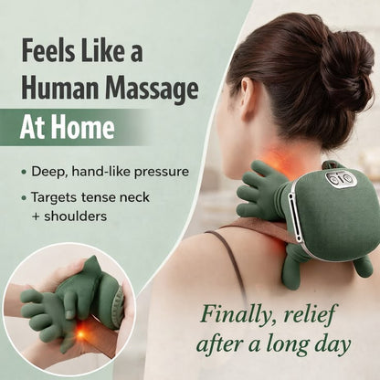 Rechargeable Neck & Shoulder Massager with Heat – Deep Kneading & 3 Massage Modes