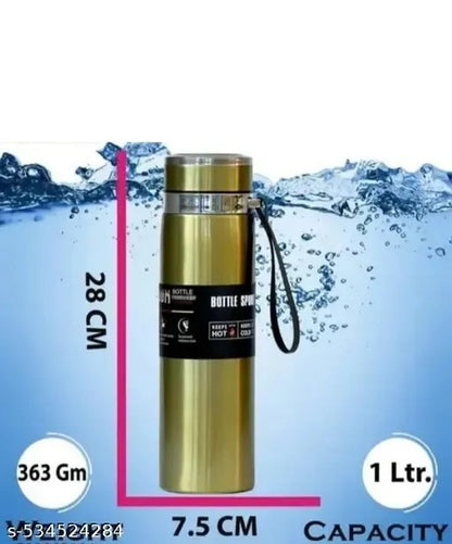 Stainless Steel Water Travel Bottle – 1000ml Leak-Proof Vacuum Flask