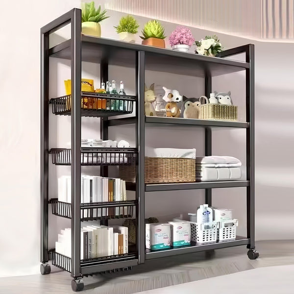 Multifunctional Storage Rack with Wheels