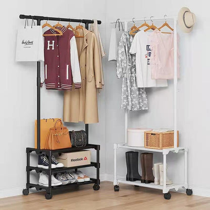 3/2-Layer Floor-Standing Clothes Rack – Multi-Layer Garment Organizer