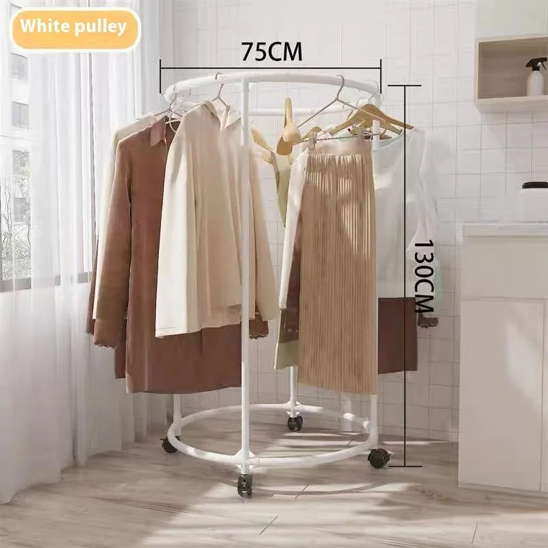 Rotating Clothes Hanging Rack with Wheels