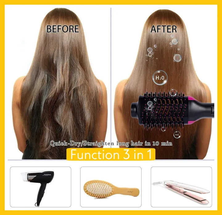 One Step Hot Air Brush – Hair Dryer & Curler Tool