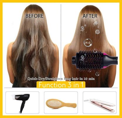 One Step Hot Air Brush – Hair Dryer & Curler Tool