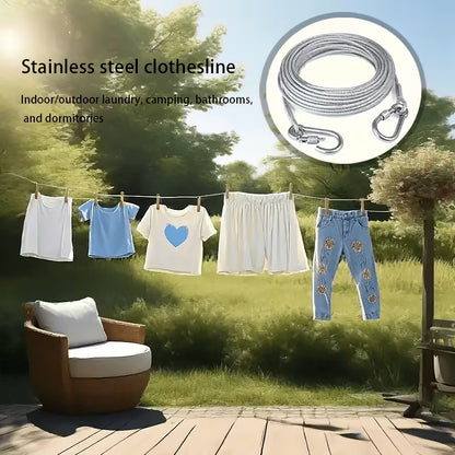 Heavy duty stainless steel clothes drying rope 2M - Saadiq.pk Pakistan