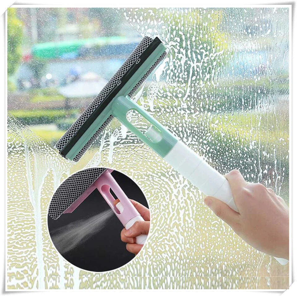 “Window Cleaning Wiper with Water Spray”