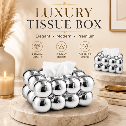Luxury Bubble Tissue Box Holder – Premium Decorative Tissue Box Cover