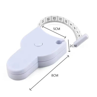 150cm / 60 Inch Self‑Lock Body Measuring Tape – Retractable Tailor & Fitness Measurement Tool - Saadiq.pk