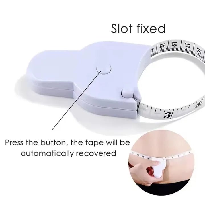 150cm / 60 Inch Self‑Lock Body Measuring Tape – Retractable Tailor & Fitness Measurement Tool - Saadiq.pk