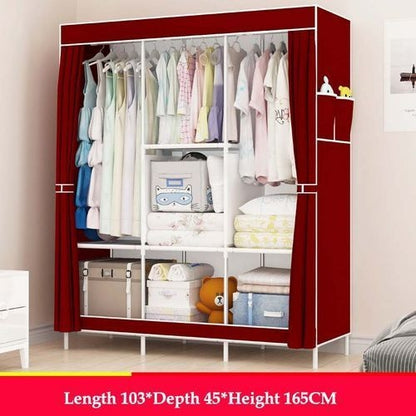 Wardrobe Folding Portable Clothing Storage Cabinet – Multi-Layer Organizer