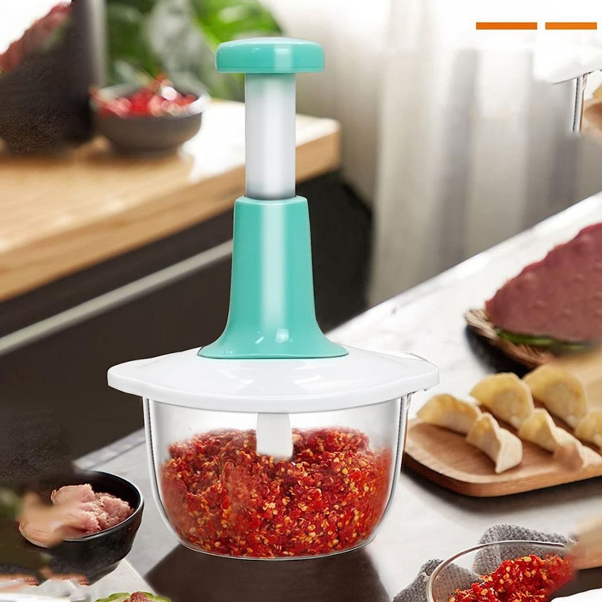 1 × 1.5L Hand Manual Food Chopper – Saadiq.pk
