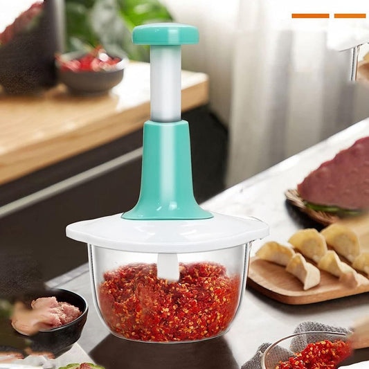 1.5L Hand Manual Food Chopper – Easy & Quick Vegetable Cutter - Saadiq.pk